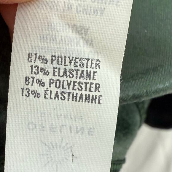 Offline By Aerie Crossover Leggings Medium Green Faux Leather Look Fall Bohochic - Picture 5 of 5